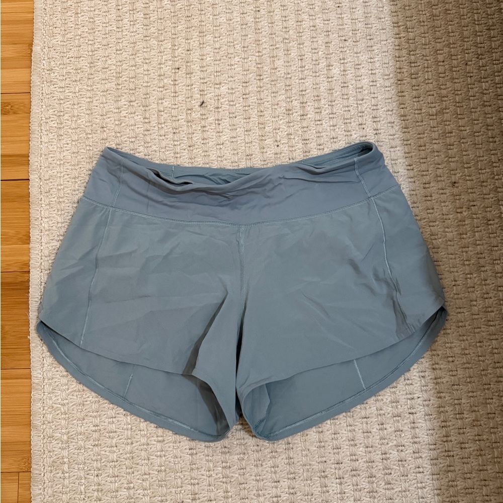 Lululemon Athletica Speed Up 4 inch Blue Shorts